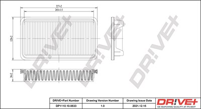 Dr!ve+ Luftfilter [Hersteller-Nr. DP1110.10.0633] für Fiat, Suzuki von Dr!ve+