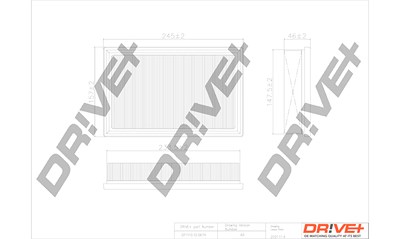 Dr!ve+ Luftfilter [Hersteller-Nr. DP1110.10.0674] für Opel, Suzuki von Dr!ve+