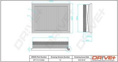 Dr!ve+ Luftfilter [Hersteller-Nr. DP1110.10.0684] für Mini von Dr!ve+