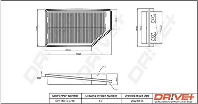 Dr!ve+ Luftfilter [Hersteller-Nr. DP1110.10.0776] für Honda von Dr!ve+