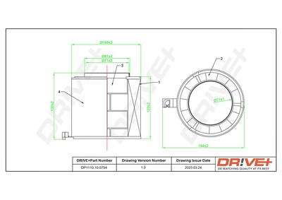 Dr!ve+ Luftfilter [Hersteller-Nr. DP1110.10.0794] für Audi von Dr!ve+