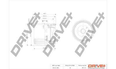 Dr!ve+ Ölfilter [Hersteller-Nr. DP1110.11.0015] für Ford, Ldv, Metrocab von Dr!ve+