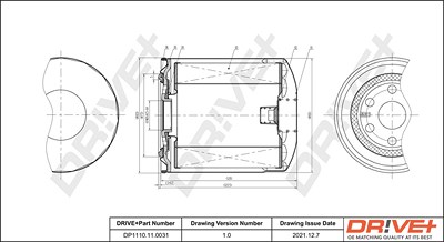 Dr!ve+ Ölfilter [Hersteller-Nr. DP1110.11.0031] für Kia, Mazda, Mitsubishi, Proton von Dr!ve+