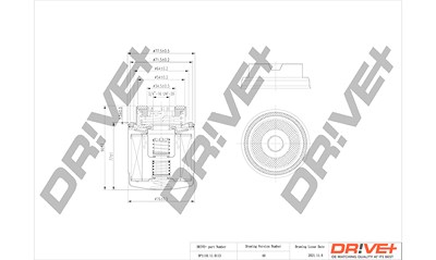 Dr!ve+ Ölfilter [Hersteller-Nr. DP1110.11.0113] für Audi, Seat, Skoda, VW von Dr!ve+