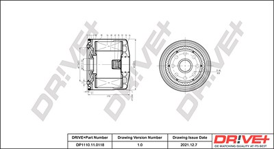 Dr!ve+ Ölfilter [Hersteller-Nr. DP1110.11.0118] für Fiat, Iveco, Uaz von Dr!ve+