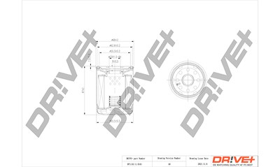 Dr!ve+ Ölfilter [Hersteller-Nr. DP1110.11.0161] für Dacia, Lada, Renault Korea von Dr!ve+