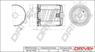 Dr!ve+ Ölfilter [Hersteller-Nr. DP1110.11.0165] für Audi, Skoda, VW von Dr!ve+