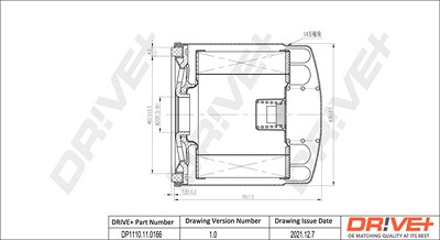 Dr!ve+ Ölfilter [Hersteller-Nr. DP1110.11.0166] für Dacia, Infiniti, Mercedes-Benz, Nissan, Renault von Dr!ve+