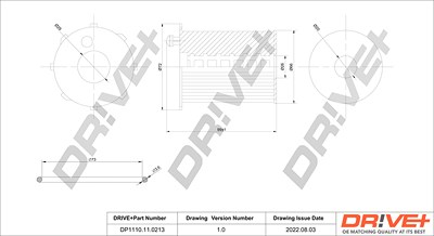 Dr!ve+ Ölfilter [Hersteller-Nr. DP1110.11.0213] für Alfa Romeo, Fiat, Lancia von Dr!ve+