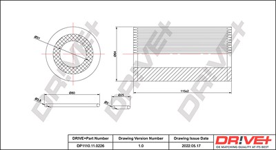 Dr!ve+ Ölfilter [Hersteller-Nr. DP1110.11.0226] für Chrysler von Dr!ve+