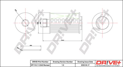 Dr!ve+ Ölfilter [Hersteller-Nr. DP1110.11.0240] für Jeep, Lancia, Maserati von Dr!ve+