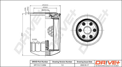 Dr!ve+ Ölfilter [Hersteller-Nr. DP1110.11.0294] für Mitsubishi von Dr!ve+