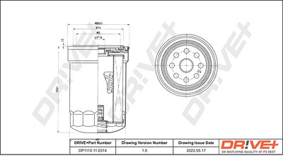 Dr!ve+ Ölfilter [Hersteller-Nr. DP1110.11.0314] für Hyundai, Kia von Dr!ve+