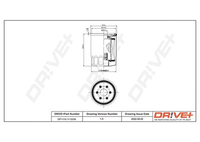 Dr!ve+ Ölfilter [Hersteller-Nr. DP1110.11.0339] für Smart, Mitsubishi von Dr!ve+