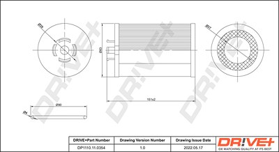 Dr!ve+ Ölfilter [Hersteller-Nr. DP1110.11.0354] für Mercedes-Benz von Dr!ve+