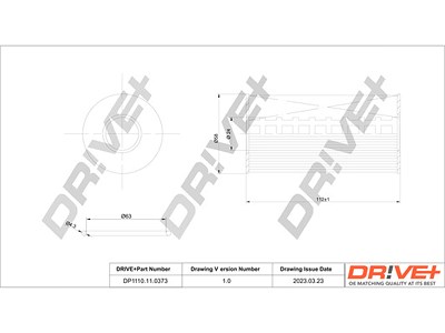 Dr!ve+ Ölfilter [Hersteller-Nr. DP1110.11.0373] für Dacia, Fiat, Mercedes-Benz, Nissan, Renault von Dr!ve+