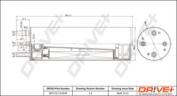 Kraftstofffilter Dr!ve+ DP1110.13.0070 von Dr!ve+