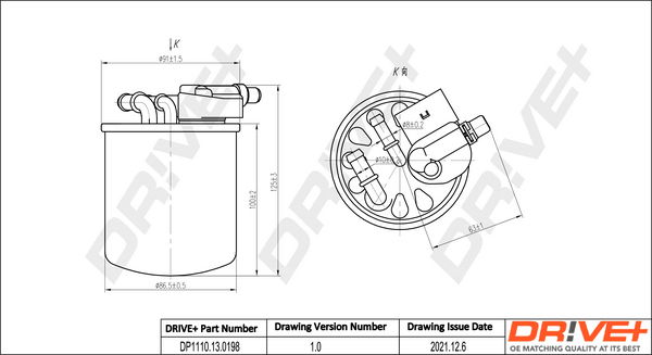 Kraftstofffilter Dr!ve+ DP1110.13.0198 von Dr!ve+