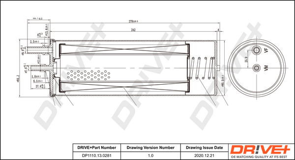 Kraftstofffilter Dr!ve+ DP1110.13.0281 von Dr!ve+