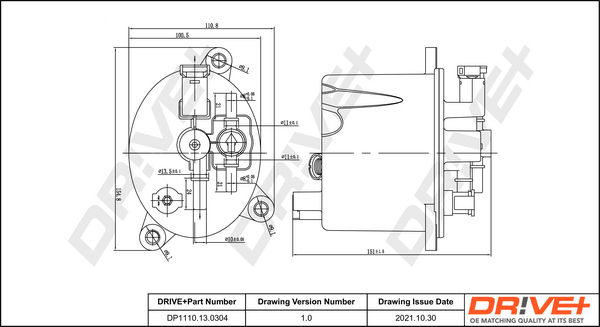 Kraftstofffilter Dr!ve+ DP1110.13.0304 von Dr!ve+