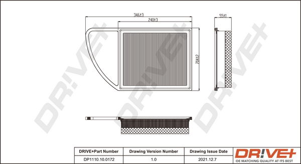 Luftfilter Dr!ve+ DP1110.10.0172 von Dr!ve+