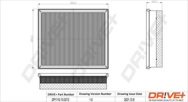 Luftfilter Dr!ve+ DP1110.10.0213 von Dr!ve+