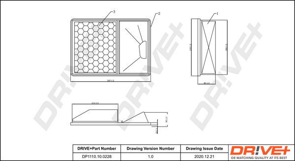 Luftfilter Dr!ve+ DP1110.10.0228 von Dr!ve+