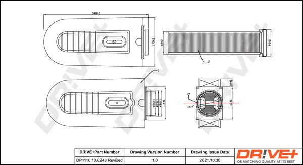 Luftfilter Dr!ve+ DP1110.10.0248 von Dr!ve+