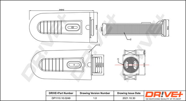 Luftfilter Dr!ve+ DP1110.10.0249 von Dr!ve+