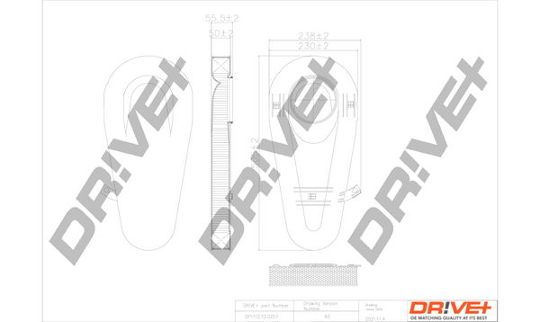 Luftfilter Dr!ve+ DP1110.10.0257 von Dr!ve+