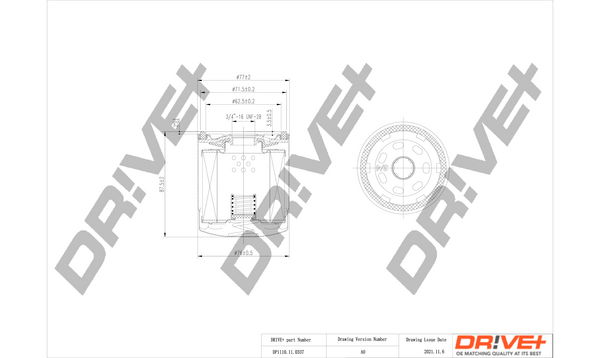 Ölfilter Dr!ve+ DP1110.11.0337 von Dr!ve+