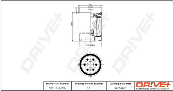 Ölfilter Dr!ve+ DP1110.11.0339 von Dr!ve+