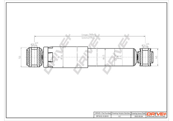 Stoßdämpfer Hinterachse Dr!ve+ DP1610.10.0019 von Dr!ve+