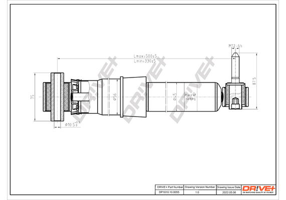 Stoßdämpfer Hinterachse Dr!ve+ DP1610.10.0055 von Dr!ve+