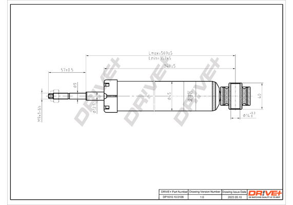 Stoßdämpfer Hinterachse Dr!ve+ DP1610.10.0106 von Dr!ve+