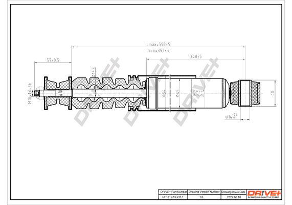 Stoßdämpfer Hinterachse Dr!ve+ DP1610.10.0117 von Dr!ve+