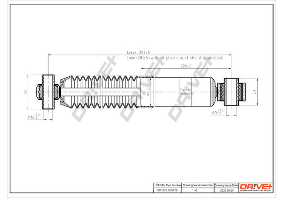 Stoßdämpfer Hinterachse Dr!ve+ DP1610.10.0175 von Dr!ve+