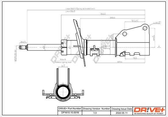 Stoßdämpfer Vorderachse Dr!ve+ DP1610.10.0018 von Dr!ve+