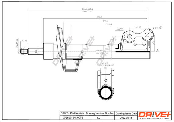 Stoßdämpfer Vorderachse Dr!ve+ DP1610.10.0051 von Dr!ve+