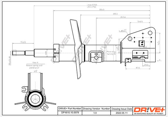 Stoßdämpfer Vorderachse Dr!ve+ DP1610.10.0079 von Dr!ve+