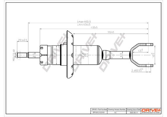 Stoßdämpfer Vorderachse Dr!ve+ DP1610.10.0101 von Dr!ve+