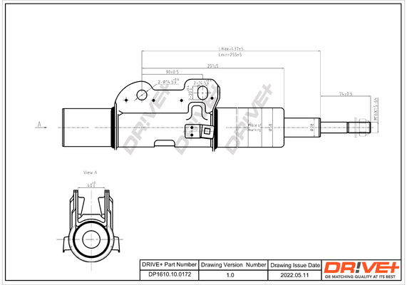 Stoßdämpfer Vorderachse Dr!ve+ DP1610.10.0172 von Dr!ve+