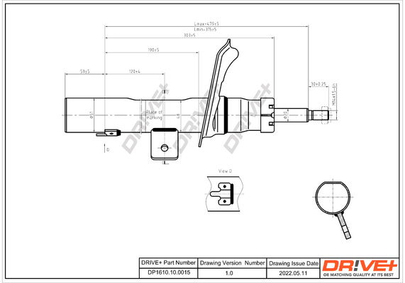 Stoßdämpfer Vorderachse links Dr!ve+ DP1610.10.0015 von Dr!ve+