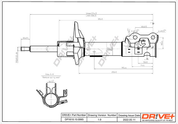 Stoßdämpfer Vorderachse links Dr!ve+ DP1610.10.0065 von Dr!ve+