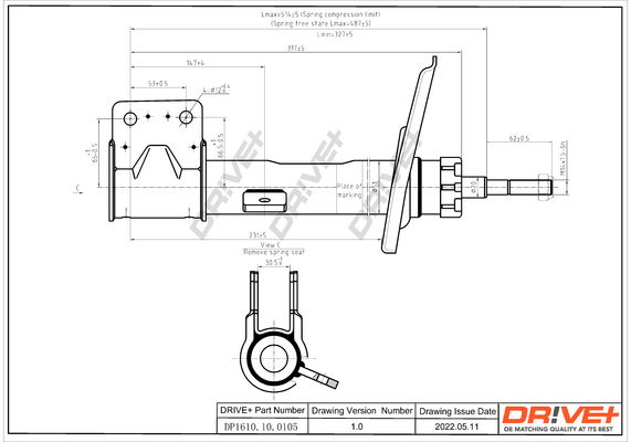 Stoßdämpfer Vorderachse links Dr!ve+ DP1610.10.0105 von Dr!ve+