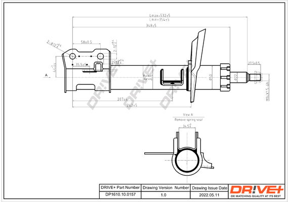 Stoßdämpfer Vorderachse links Dr!ve+ DP1610.10.0157 von Dr!ve+