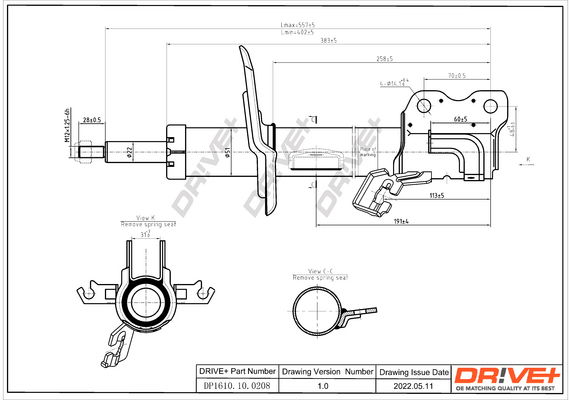 Stoßdämpfer Vorderachse links Dr!ve+ DP1610.10.0208 von Dr!ve+