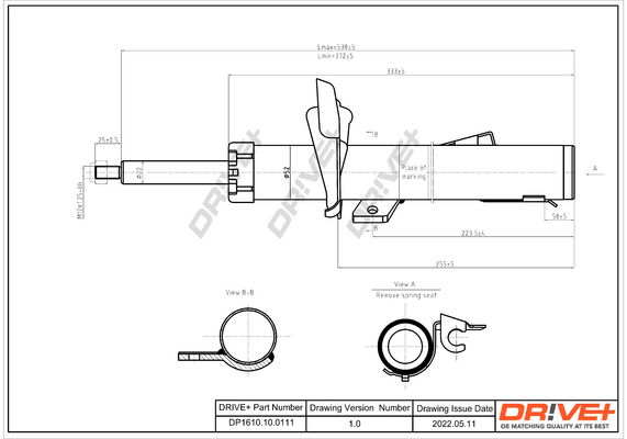 Stoßdämpfer Vorderachse rechts Dr!ve+ DP1610.10.0111 von Dr!ve+