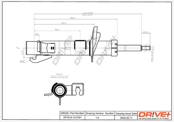 Stoßdämpfer Vorderachse rechts Dr!ve+ DP1610.10.0161 von Dr!ve+