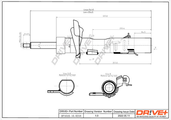 Stoßdämpfer Vorderachse rechts Dr!ve+ DP1610.10.0218 von Dr!ve+